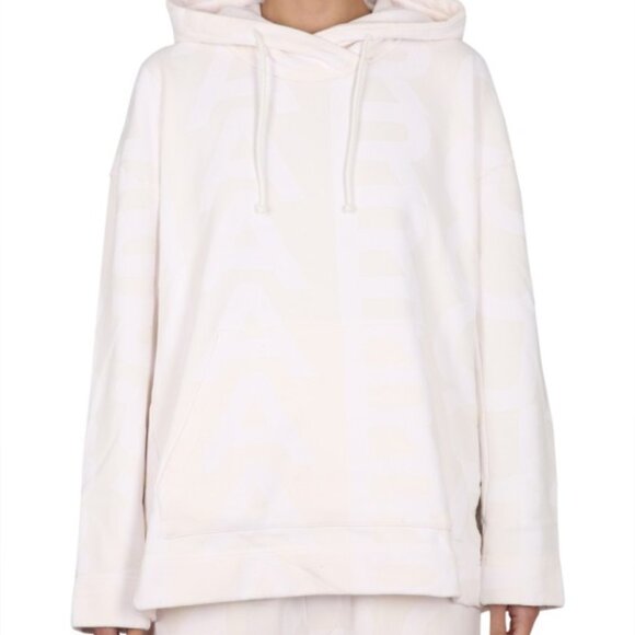 Marc Jacobs Monogram Oversize Hoodie in Eggshell/Optic White NWT - Picture 1 of 14